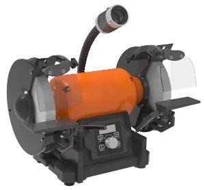 KW 200MM VARIABLE SPEED BENCH GRINDER WITH LED WORK LIGHT