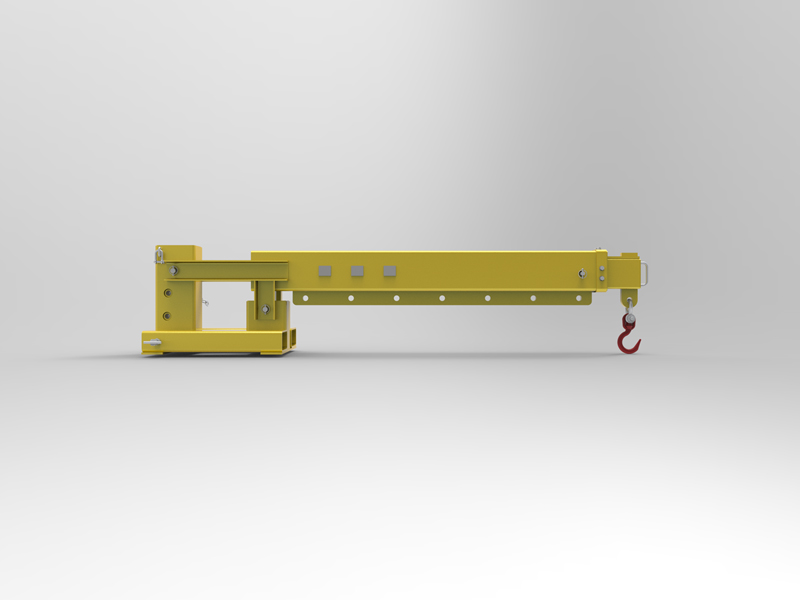 Adjustable Hoist Pivoting Forklift Jib Boom Crane 6000lb Lift Capacity ZK F-FMJ3T