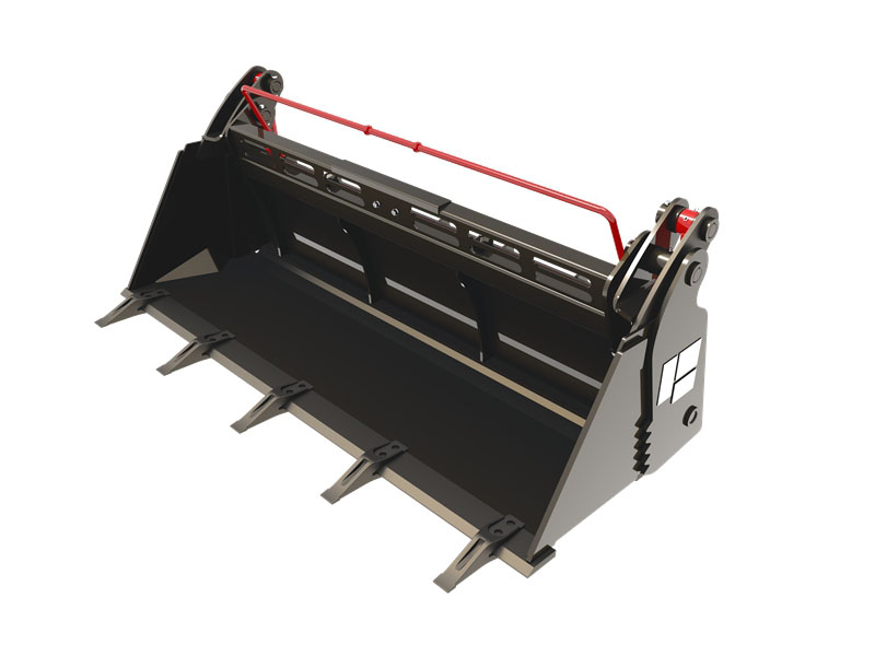 Skid Steer Attachments 4 in 1 Bucket with Teeth Low Profile Extended Bottom Bucket ZK S-4IN1TB