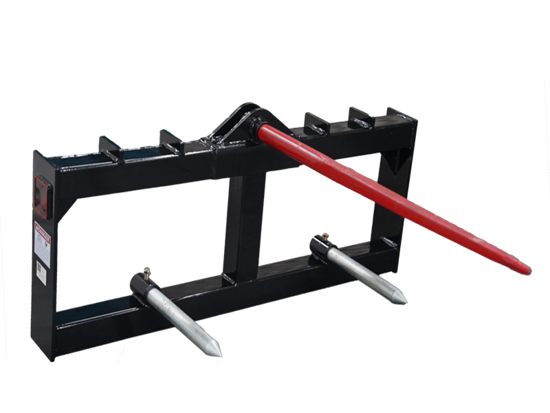 Round Bale Spike Frame 1000kg Capacity for Bobcat Skid Steer Quick Attach