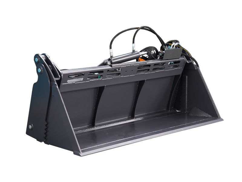 Skid Steer Attachments 4 in 1 Low Profile Extended Bottom Tilt Bucket