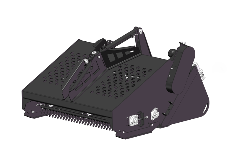 Skid Steer Hydraulic Landscape Rake Attachment ZK S-HRR1680(66IN)-MP1140