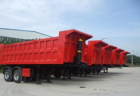 2 Axles 8 Tyre Dumper Trailer Tipper Trailer Truck