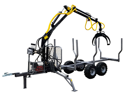 KW-LT3000 timber trailer with crane