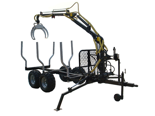 KW-LT3000F timber trailer with crane