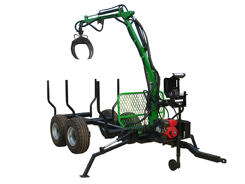 KW-LT6000 timber trailer with crane