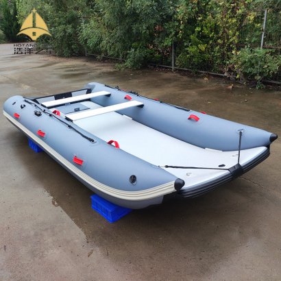 Inflatable catamaran boat