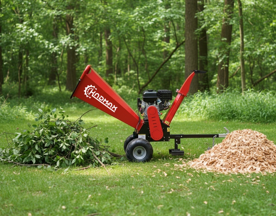 GC155-1 5inch E-start RATO 420cc Gasoline Engine Powered 360 Degrees Rotating Discharge Chute Drum Wood Chipper 