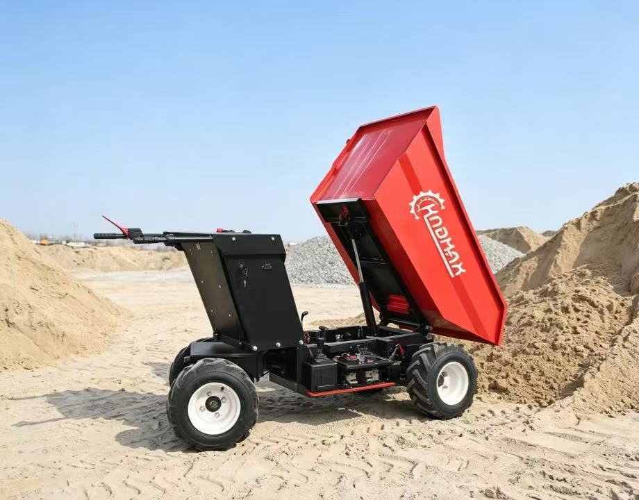 ED600H ​600kg Loading Four-wheel drive Hydraulic Tipping 1500W DC Motor 48V Battery Powered Lead-acid Battery Electric hydraulic dumper