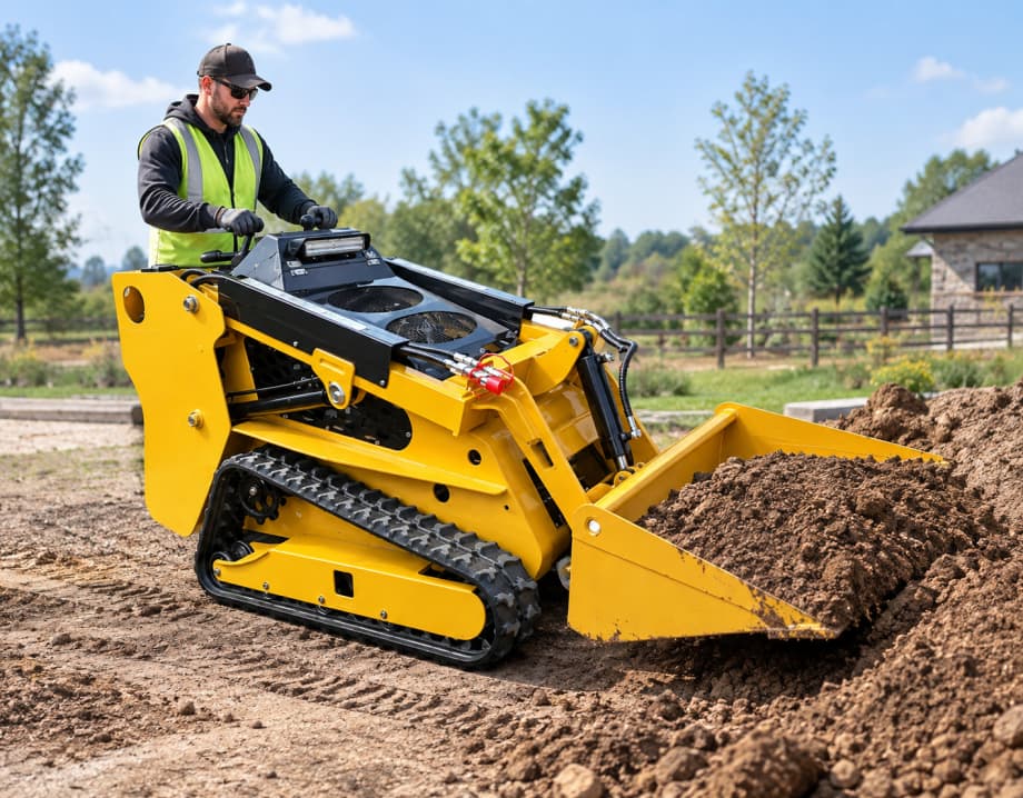 KME1200 Crawler Mini Track Skid Steer Loader For Farm Garden Construction