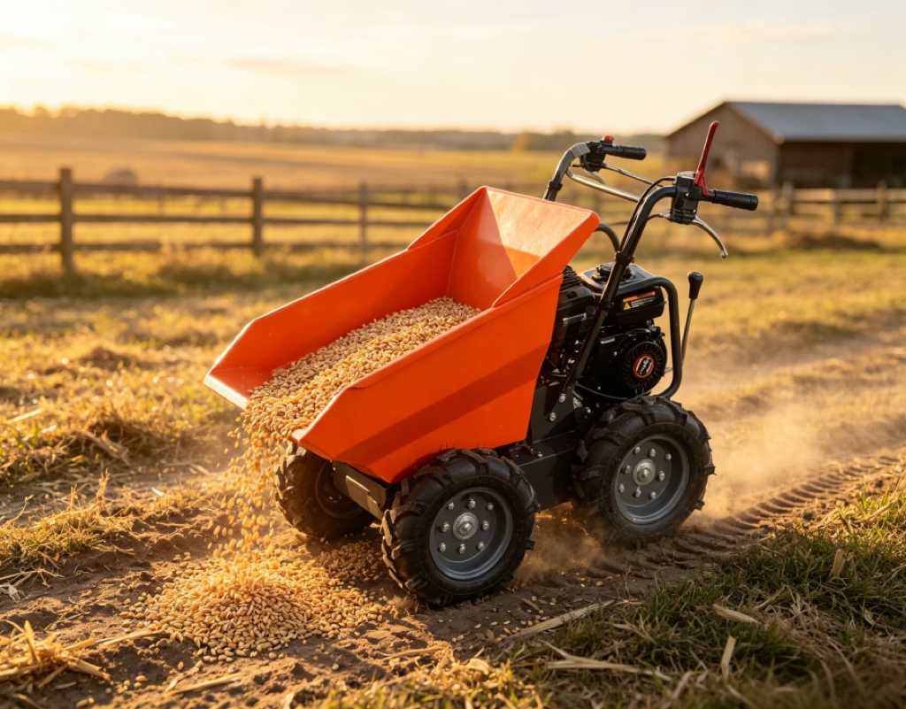 MD300 Power Wheel Barrow 300kg Loading Capacity Gasoline Mini Dumper