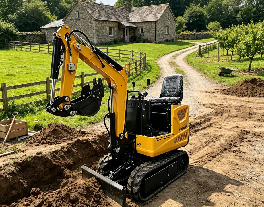 KTC06 Rubber Track Mini Excavator with Dozer Blade for Farm & Residential Landscaping